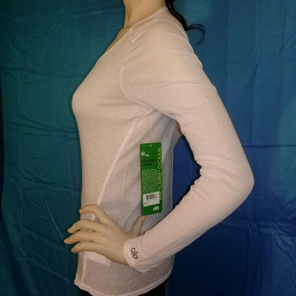 ALO T - SHIRT LONG SLEEVES WHITE COLOR ALO BAMBOO. - Picture 3 of 8